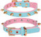LOVPE Katzenhalsband/Hundehalsband, goldfarbene Nieten, doppellagiges Leder, Haustier-Halsbänder mit goldener Strass-Schnalle für Katzen, Welpen,27.9 cm), blau/rosa)
