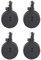 Bremsbeläge Ball Bearing, 4 Paar Scheibenbremsbelag Schwarz Semi-Metallic Resin Bike Bremsbeläge Scheibenbremsbeläge Fahrrad Avid BB5 Scheibenbremsbeläge mit Federklemme für Avid Mechanical BB5