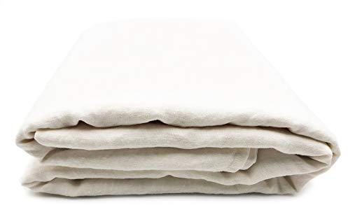 JOWOLLINA Laken Bettlaken Überwurf 100% Leinen Stonewashed 220 g/m2 (150x225 cm, Off White)