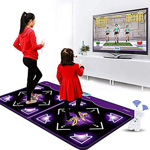 XBSLJ Kindertanzmatten Drahtlose Doppeltanzmatten, HD-TV-Computer Selbsterneuernde Anti-Rutsch-Spielmatte für Erwachsene/Kinder mit somatosensorischen 3D-Griffen