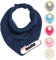 Kinder Halstuch | Baby Dreieckstuch | bestickt mit Namen | personalisiert | warm und flauschig | Wunschname (Marine)