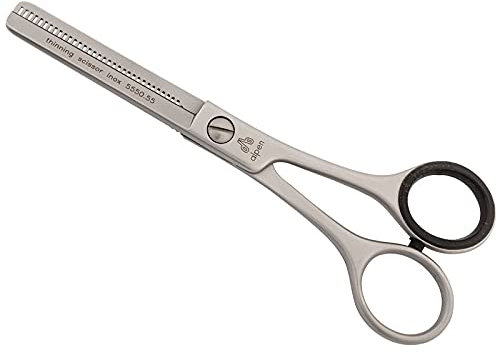 Alpen Modellierschere, Stahl AISI 420, rostfrei, mattiert, eine Schneide gezahnt, 14.0 cm