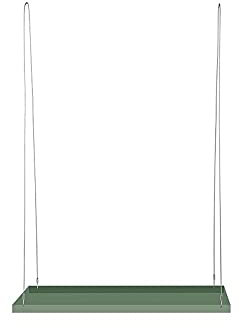 Rivanto® Hängendes Pflanzentablett rechteckig Grün L, Pflanzentabletthänger, L 15 x B 58 x H 2,1 cm