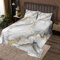feelingyou Graue Marmor Tagesdecke 220x240cm Weiß Grau Gold Glitzer Gesteppte Bettdecke Abstrakte Steintextur Bettdecke 3er Set für Teens Room Decor, Marmorierte Bettdecke mit 2 Kissenbezügen
