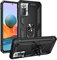 Max Power Digital Hülle für Xiaomi Redmi Note 10 Pro Standfunktion Drehbar Ringhalter 360 Grad Case Cover Magnet Bumper Handyhülle Outdoor Hart Hardcase Mit Ring (Xiaomi Redmi Note 10 Pro, Schwarz)
