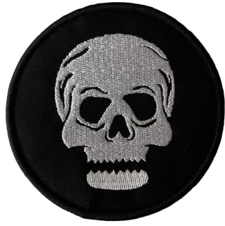 District North™ Klett Patch Totenkopf | Skull | Jolly Rogers Emblem für Taktische Rucksäcke mit Molle System mit universal Klettverschluss Airsoft Militär Patches Aufnäher Anstecker Abzeichen