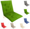 Home Tresor - Cuscino Sedia con Schienale Basso Reclinabile | Imbottito, con Laccetti ed Elastico Fissaggio (Verde, 1)