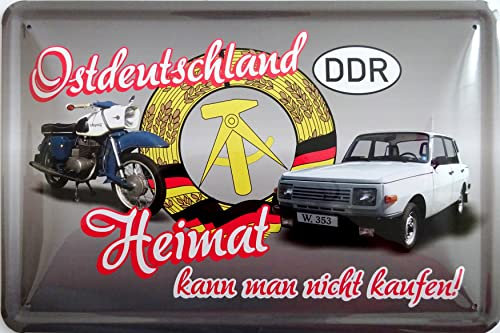 Geschenkeparadies 24 Deko Blechschild 20x30cm DDR Heimat kann Man Nicht kaufen Wartburg