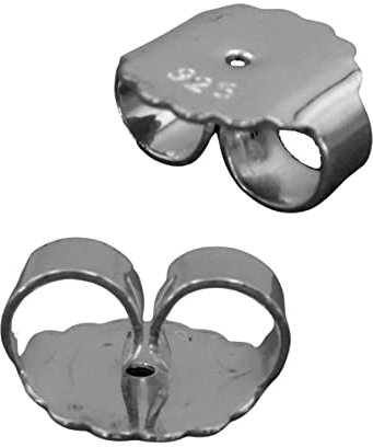 Beate Stohr – XXL Ohrmuttern 10mm aus 925 Silber | Große Verschlüsse für Ohrstecker | Stabiler Ohrstopper für schwere Ohrringe & gedehnte Ohrlöcher | Butterfly Rückstecker