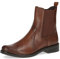 CAPRICE Damen Chelsea Boots Kleiner Absatz Elegant, Braun (Cognac Nappa), 41 EU