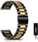 CeiBand Correa para 22mm 20mm 18mm Métal Ajustable de Acero Inoxidable Correas, Banda Reemplazo de Reloj inteligente para Hombres Mujer - Negro/Oro