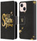 Head Case Designs Brillante Gran como Oro Carcasa de Cuero Tipo Libro Compatible con Apple iPhone 13 Mini
