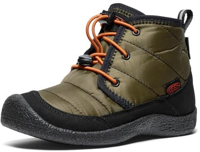 KEEN Unisex Kinder Howser 2 Waterproof Chukka Boots, Dark Olive Gold Flame, 27/28 EU