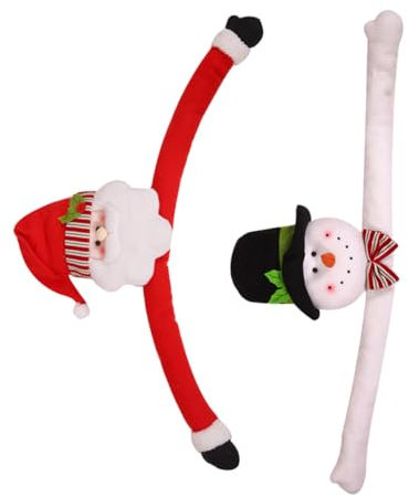 PRETYZOOM 2St Weihnachtsmann Topper Weihnachtsbaumspitze Weihnachtsmann weihnachtsdeko Zylinder Weihnachtsbaum weihnachtsschmuck Christbaumschmuck Weihnachten Dekorationen