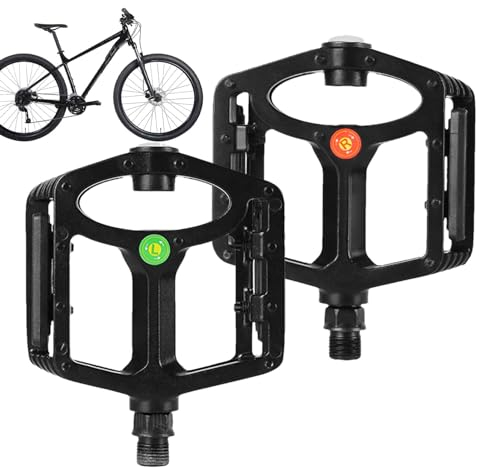 Flache Pedale, Fahrradpedale,Rennrad-Flachpedal mit LED-Licht - Fahrradpedale mit abgedichteten Lagern, professionelles Fahrradzubehör für elektrische Rennräder