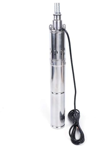 HINOPY Pompa sommergibile a energia solare, DC 24 V370 W, pompa a pressione fino a 65 m1,8 m³/h, per acqua domestica e giardino