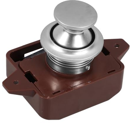 Gatuida Rv Handle Lock Push Button Latch for Internal Door Catches Use Rv Push Button Lock for Cabinets