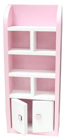 Furniture for Barbie Dolls House - Pink Bookcase - Scale 1:6