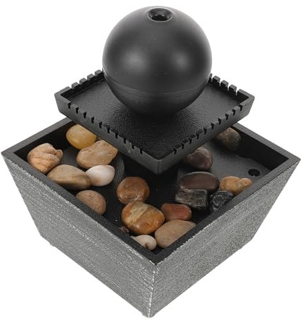 IMIKEYA Small Fountain Zen Meditation Fountain Table Fountains Water Fountain Table Top Fountains Indoor Waterfall Fountain Ingot Fountain Automatic Pump Desk Fountain Mini Fountain Resin