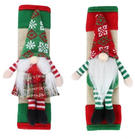 Marooma - Fundas Navideñas para Manijas de Puertas de Refrigerador, 2 Piezas, Fundas Navideñas para Perillas de Gabinetes, Protectores de Puertas para Manijas de Refrigeradores