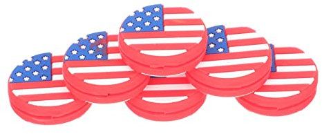 Tennis Schlägerdämpfer Silikon, mit Nationalflaggen Design, 6 Stück-pack