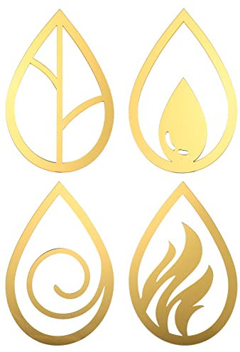 MAGICLULU 4pièces Sticker Mural Acrylique Lot Pour Décoration De Chambre Salon Avec Motif Goutte Eau Autocollant Facile à Coller Surfaces Lisses