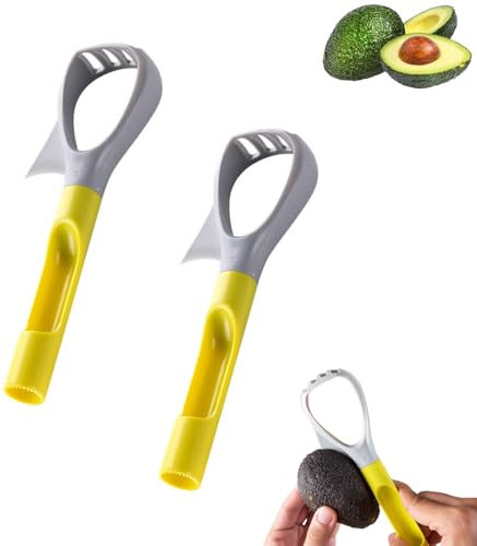 D.X&PZLS 2 PCS 5-in-1 Avocado Masher Multifunctional Avocado Cutter Slicer Avocado Tool Fruit Splitter Avocado Peeler for Kitchen
