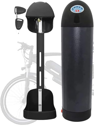 Batterie De Vélo Électrique Pliant 48V 8Ah 10Ah Batterie De Type Bouteille 48V Li-ION en Forme De Bouilloire pour 200W 350W 400W 500W 750W 1000W Moteur avec Chargeur 48V 8AH,330mm