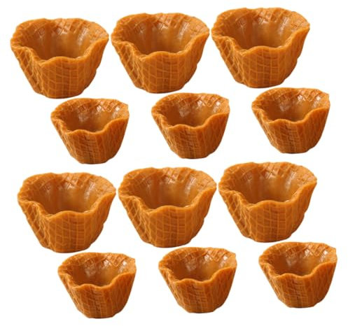 Toddmomy 12pcs Artificial Ice Cream Cone Models for Boys and Girls Large Small Sizes Simulated Ice Cream Cone Decor for Diy Crafts and Children’s Toys