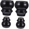 DIYEAH Lot de de en Massif Pieds de Meuble Réglables pour et Table Couleur Noire Accessoires de Mobilier Solide Compatible Commodes et Armoires