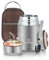 Dreamhigh® Thermal Food Flask, 800ml, Soup Flask with Spoon, Stainless Steel Vacuum Insulated Food Container, Leak-Proof, with Carrying Bag, Keep Hot/Cold for 12 Hours (Silver)