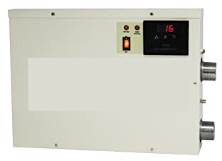 AIRYSSFU Chauffe-piscines, 1 5 KW Sécurité du Chauffage du Chauffe-Eau numérique électrique Spa Température réglable du Chauffage de Baignoire à Bain à remous