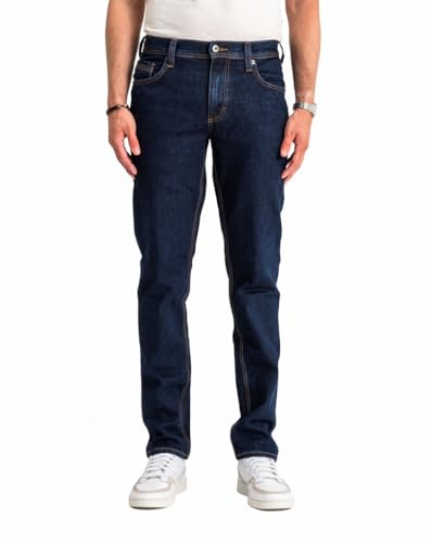 MUSTANG Jeans Herren Washington Straight Fit Denim Blue - Hosen Herren - Jeanshosen für Männer - 1016420 5000 940 (Blau)