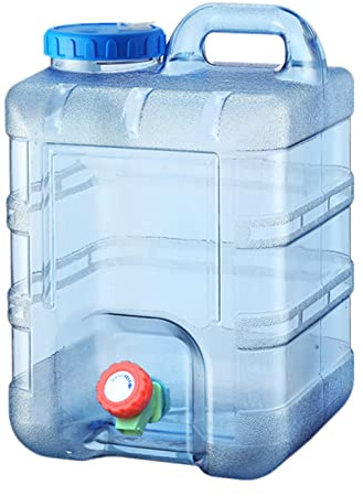 Wswqop Wasserkanister mit Pumpe -freier Wasserbehälter für Camping mit Griff Kanister mit Großem Deckel Und Zapfvorrichtung aus