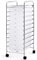 COSTWAY Rollwagen mit Schubladen Rollcontainer Badrollwagen Badtrolley Badregal Beistellwagen mit 10 stapelbaren Schubladen Metallgestell (Transparent)