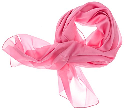 DOLCE ABBRACCIO by RiemTEX ® Schal Damen LADY SUNSHINE Seidentuch Tücher mit hohem Seidenanteil Pashmina Stola Tuch Halstuch in Pink Rosa Kopftuch Damen Seidenschal Elegante Schals (Pink)