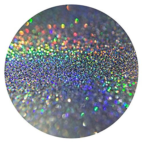 Silver Holographic Glitter Powder Additive Pixie Dust Holo Nails Hair Walls Body Makeup Florist Arts Crafts Various Sizes (100g Bag)