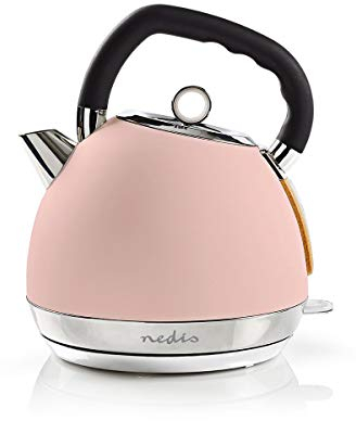 Nedis Bollitore Elettrico, 1,8 L, Morbido Al Tatto, Colore: Rosa