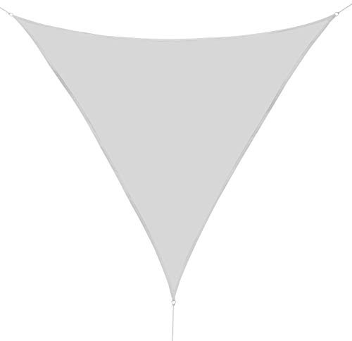 Outsunny Voile d'ombrage Triangulaire Grande Taille 4 x 4 x 4 m Polyester imperméabilisé Haute densité 160 g/m² Gris