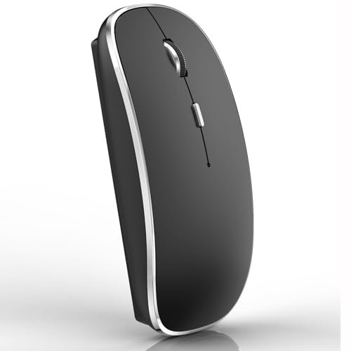 Souris sans fil pour MacBook Pro, MacBook Air, ordinateur portable, Mac, iMac, ordinateur de bureau (noir argenté)