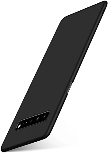 moex Alpha Case für Samsung Galaxy S10 5G Hülle Ultra Dünn, Schutzhülle mit erhöhtem Kameraschutz, Slim Cover Hardcase Backcover, Dünnste Handyhülle Minimalistisch, Matt Schwarz