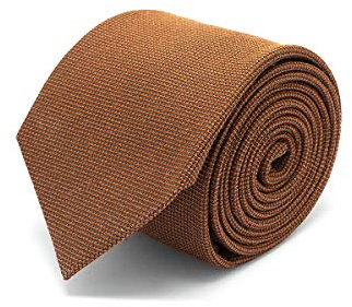 Brera67: elegante rostfarbige Krawatte aus Seide und Wolle 148 x 8 | Krawatten für Herren | Krawatte Jungen | Accessoires Männer für Jacke und Anzug