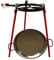 FERRETERIA LEPANTO Kit Paellero 30 cm Gas butano, paellera de acero pulido de 38 cm, regulador de Gas + 1,5 metros de Manguera, soporte de 3 Patas reforzadas