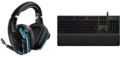 Logitech G935 Casque Gamer RVB sans Fil + Logitech G513 Clavier Gaming Mécanique avec Repose-Poignets