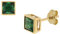 trendor Damen-Ohrringe Gold 333 / 8K Ohrstecker mit synt. Smaragd Ohrschmuck aus Echtgold, elegante Geschenkidee für Frauen mit Geburtsstein 51715-08