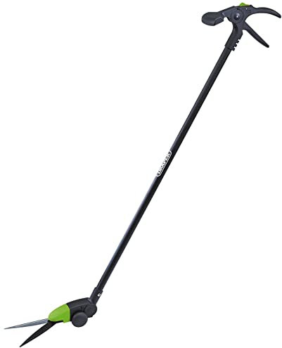 Draper Cesoia per erba con manico lungo 1,3 m, con ruote, lame per tagliare erba a 180 gradi, strumento manuale da giardino, tagliabordi per prato | 37795