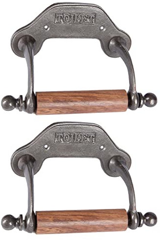 Hammer and Tongs - Industrial Toilet Roll Holder - W180mm - Raw - Pack of 2