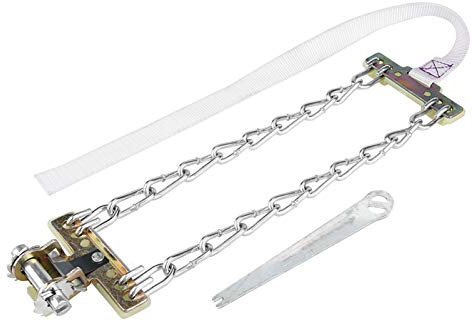 TKSE Reifen Schneekette, Rutschfeste Stahlkette Schneeschlamm Autosicherheit Reifengürtel Clipon-Kette für Auto, LKW, SUV(L)