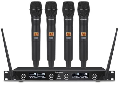RONDSON BE-1040/4Mic SISTEMA WIRELESS 4 RADIOMICROFONI PALMARI UHF