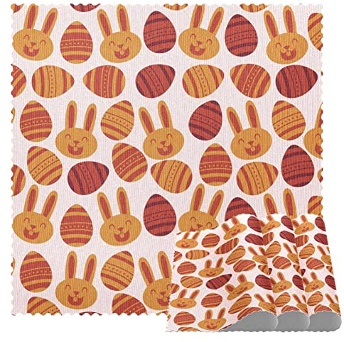 Tovagliette quadrate per tavolo da pranzo Set piatto Happy Easter Bunny Egg